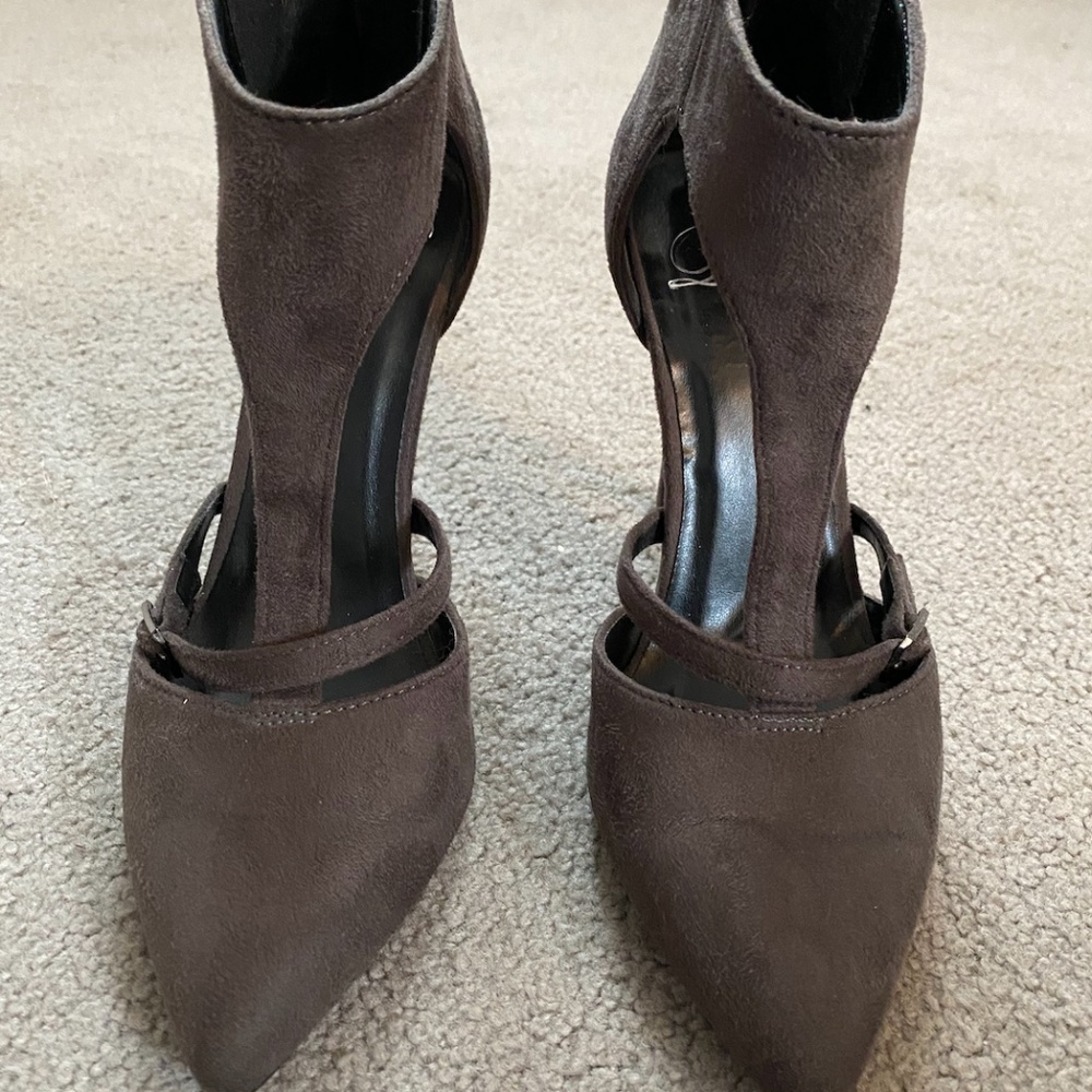 Brown Suede Heeled booties